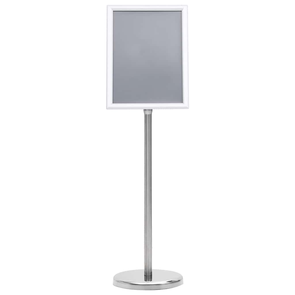 Plakatstativer 2 pcs sølv 32.7 x 24 x 108 cm Aluminium