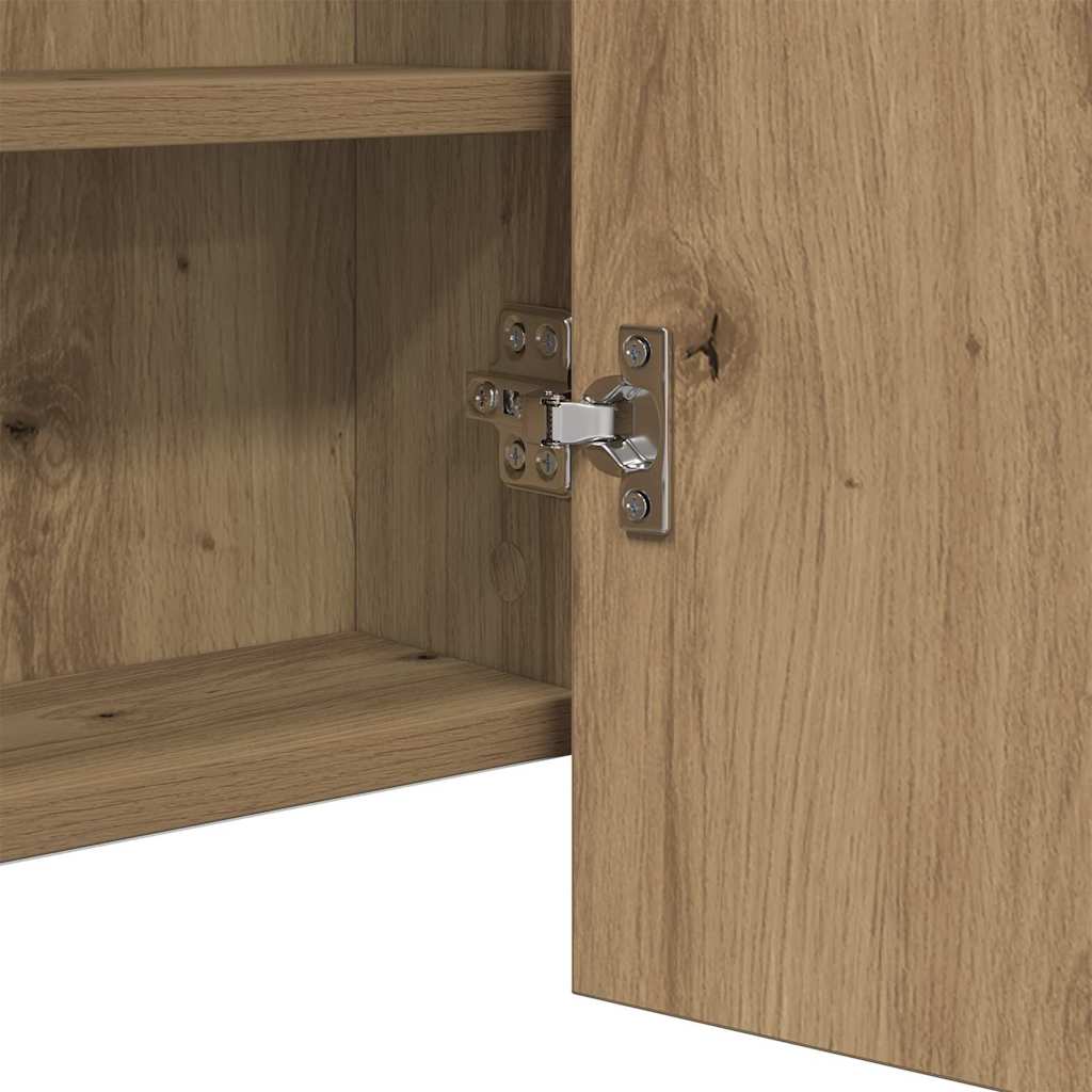 LED Speilskap Artisan Eik 100 x 12 x 45 cm Konstruert tre
