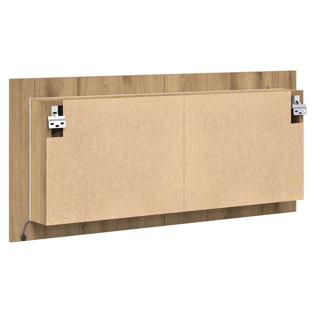 LED Speilskap Artisan Eik 100 x 12 x 45 cm Konstruert tre