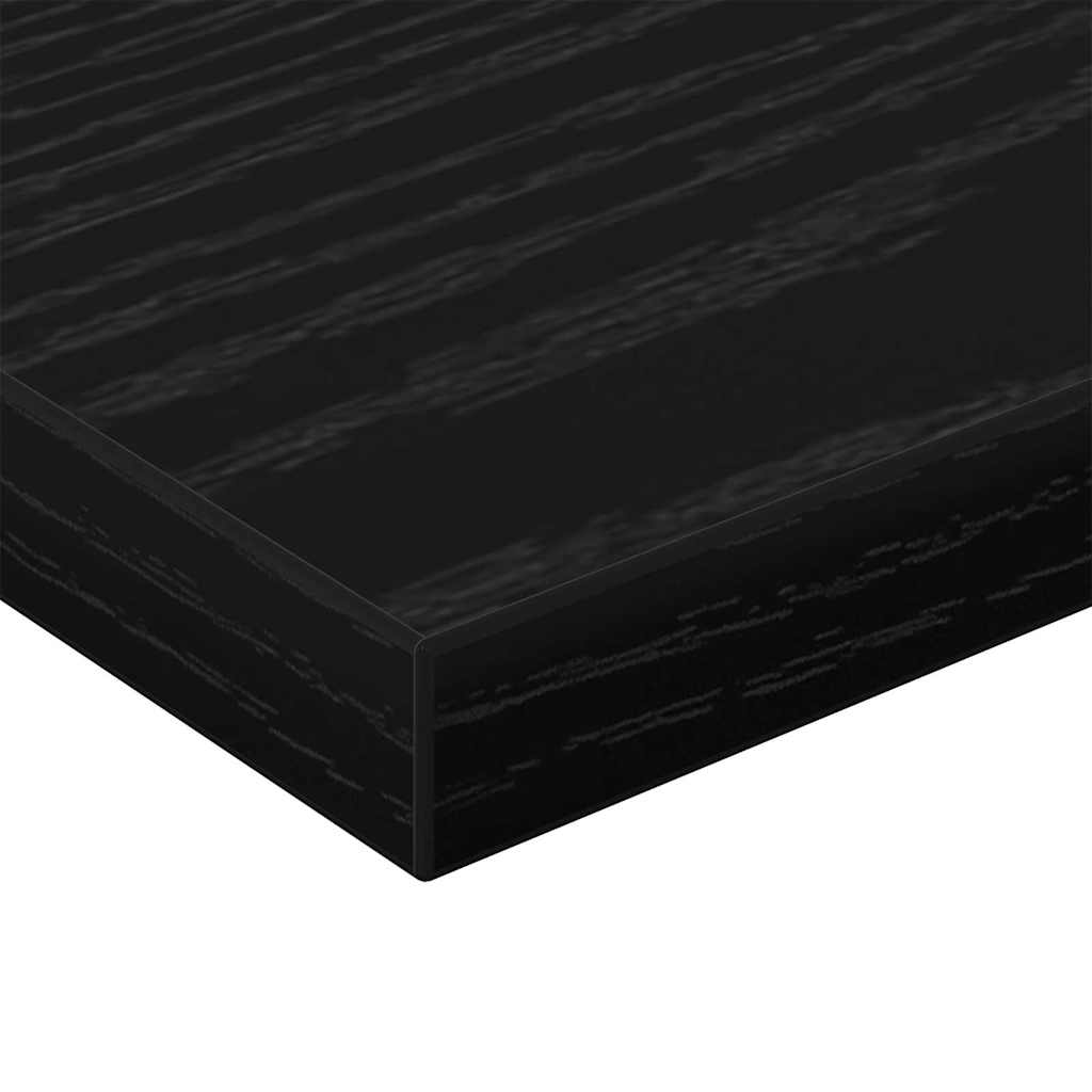 Bokhyllebrett 4 pcs Svart 40 x 10 x 1,5 cm Konstruert tre