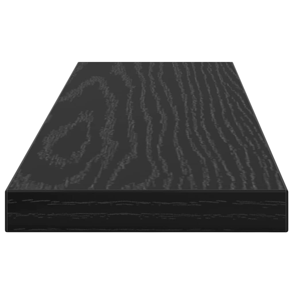 Bokhyllebrett 4 pcs Svart 40 x 10 x 1,5 cm Konstruert tre