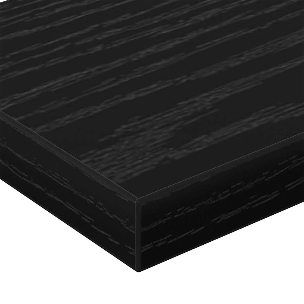 Bokhyllebrett 4 pcs Svart 60 x 10 x 1,5 cm Konstruert tre