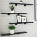 Bokhyllebrett 4 pcs Svart 60 x 10 x 1,5 cm Konstruert tre
