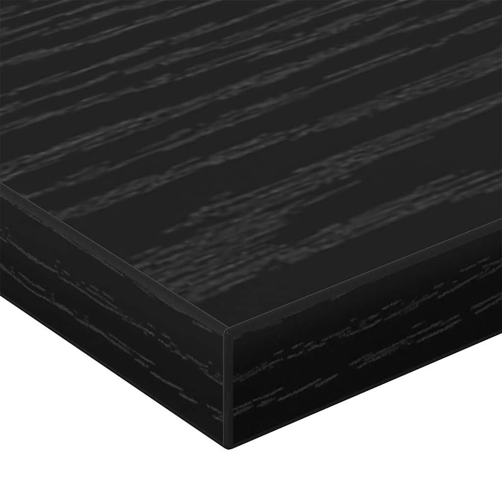 Bokhyllebrett 4 pcs Svart 60 x 20 x 1,5 cm Konstruert tre