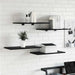 Bokhyllebrett 4 pcs Svart 60 x 30 x 1,5 cm Konstruert tre