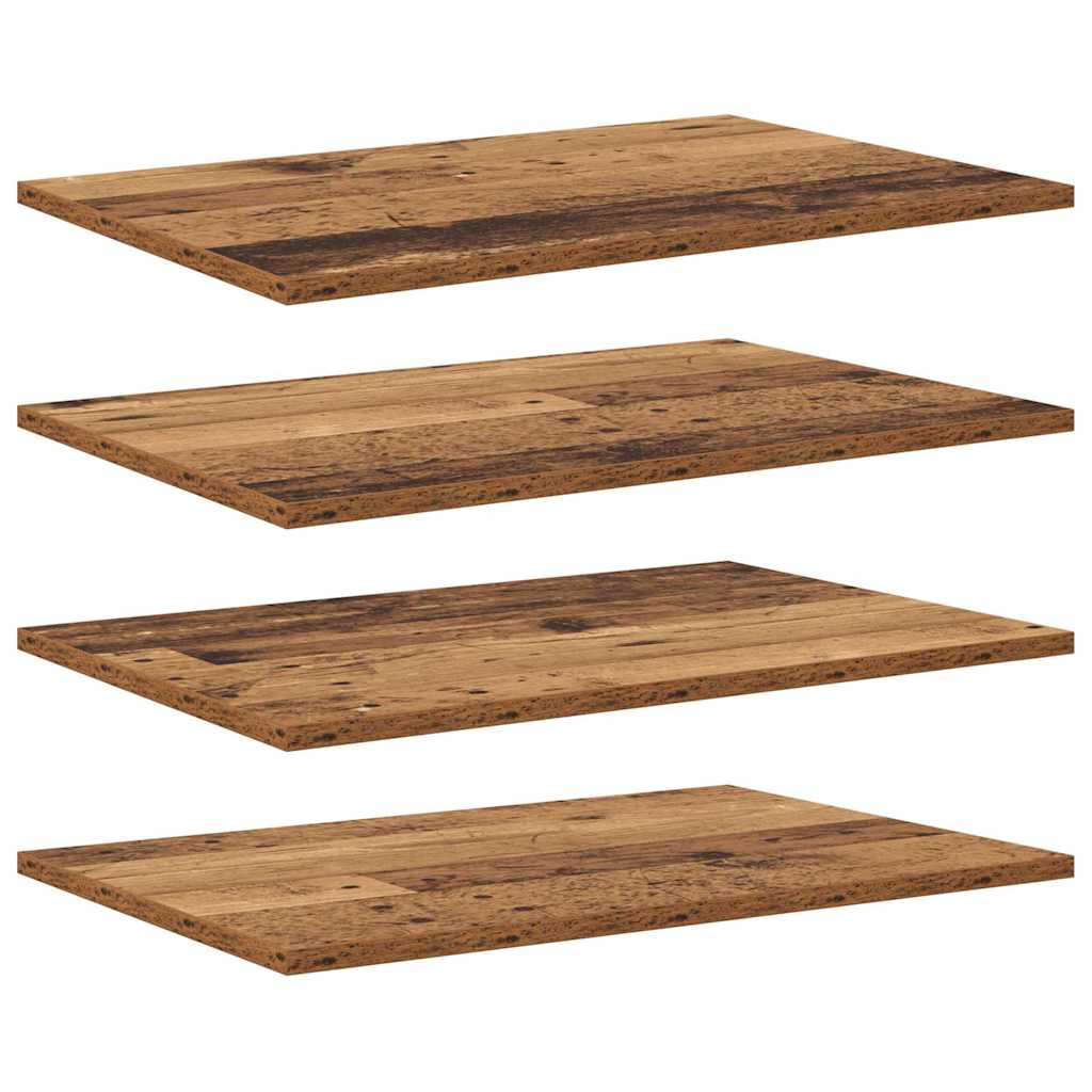 Bokhyllebrett 4 pcs Brun 60 x 40 x 1,5 cm Konstruert tre