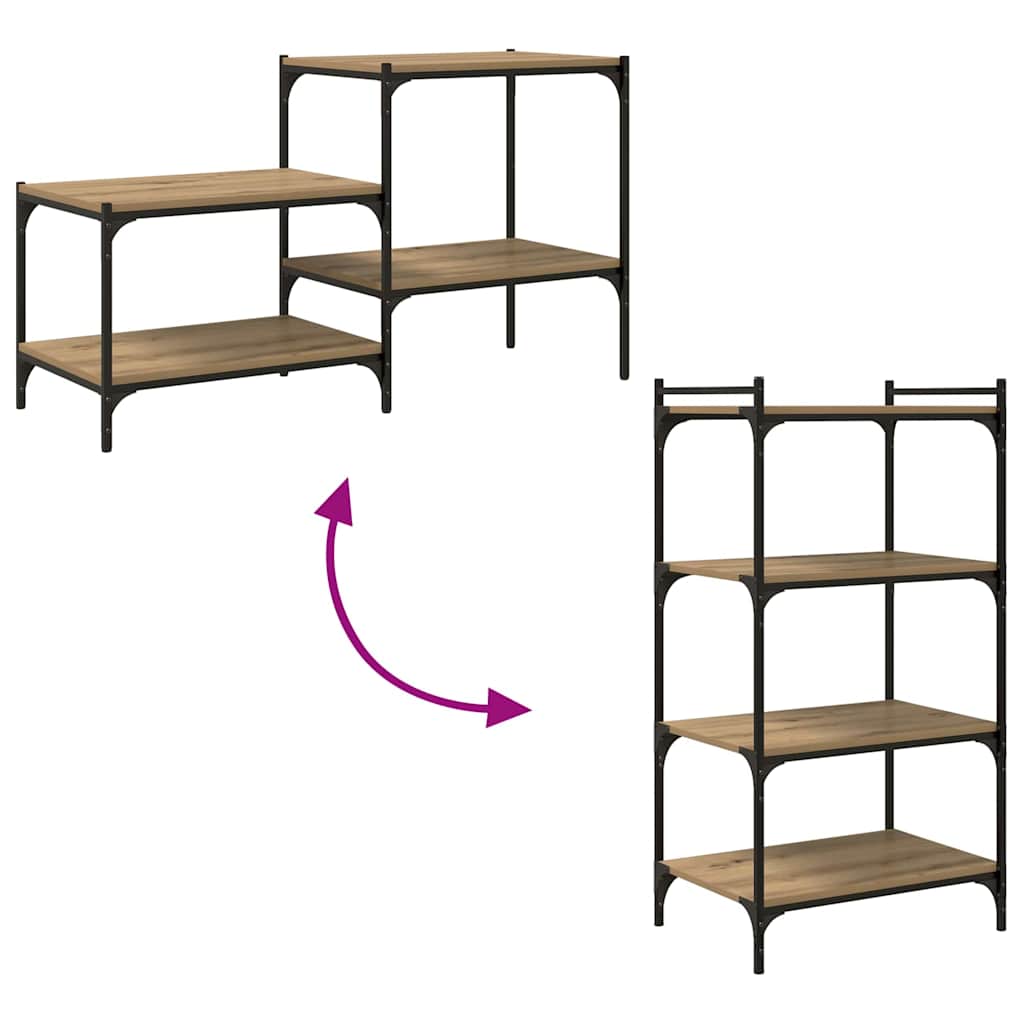 Bokhyllebrett 3 nivåer 4 pcs 60 x 40 x 1,5 cm Konstruert tre