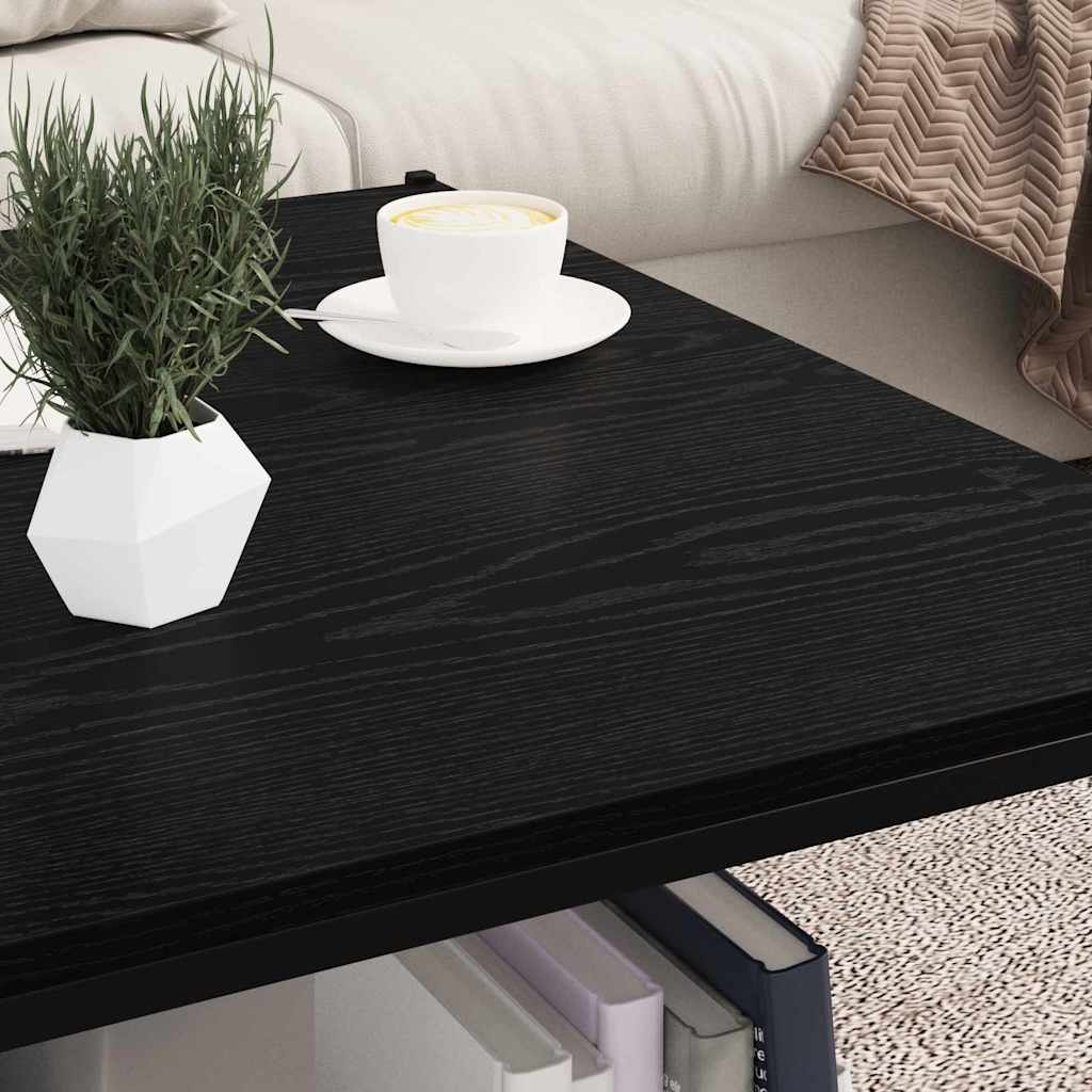 Bokhyllebrett 4 pcs Svart 80 x 40 x 1,5 cm Konstruert tre