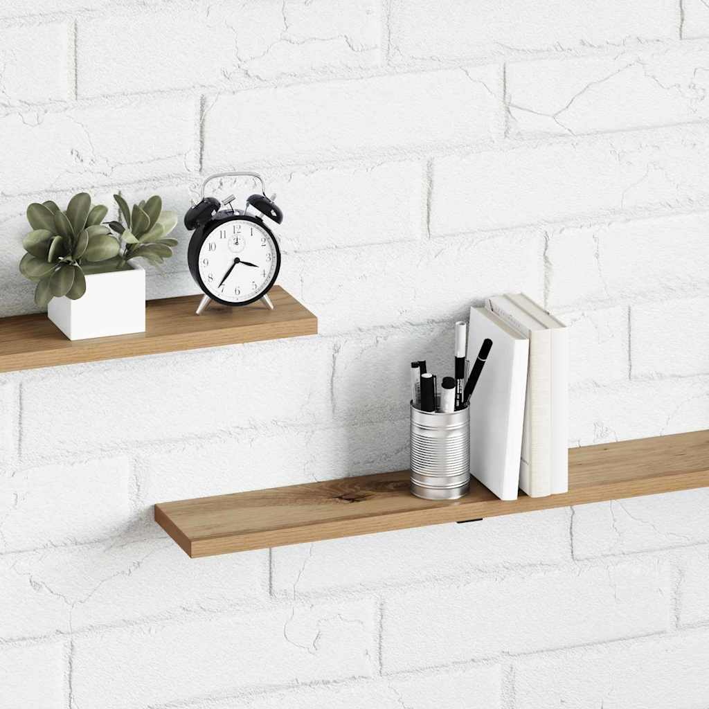 Bokhyllebrett 4 pcs Brun 100 x 10 x 1,5 cm Konstruert tre