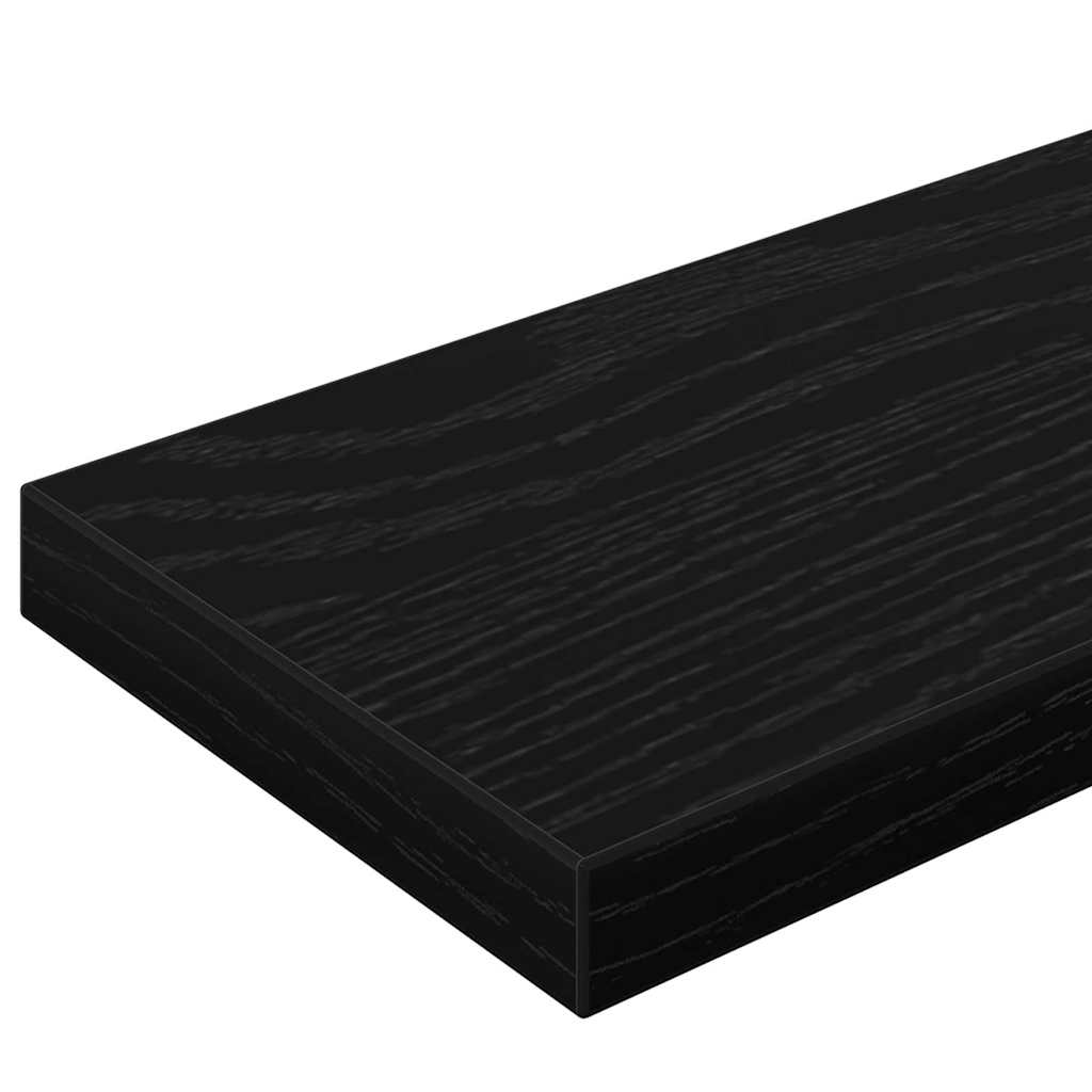 Bokhyllebrett 4 pcs Svart 100 x 10 x 1,5 cm Konstruert tre