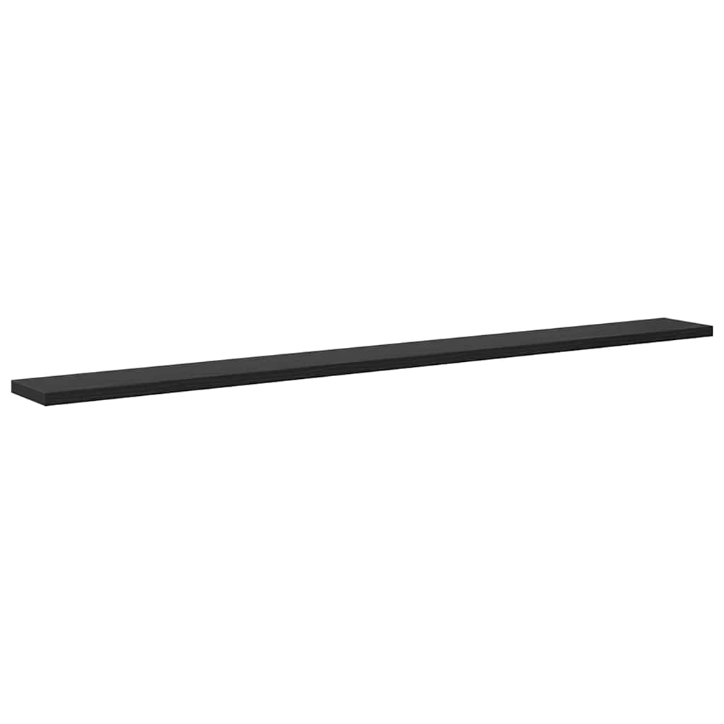 Bokhyllebrett 4 pcs Svart 100 x 10 x 1,5 cm Konstruert tre