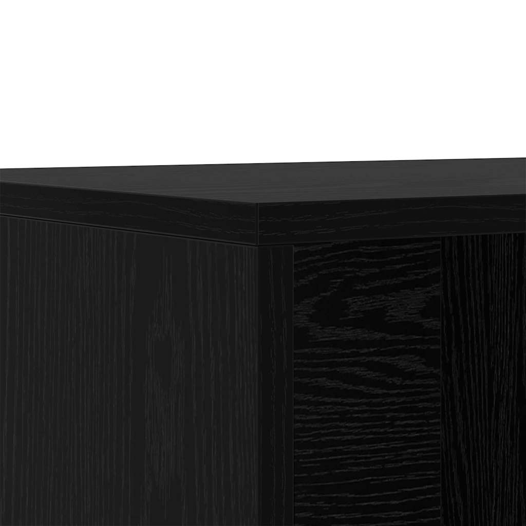 Skobenk med hylle Svart Eik 102 x 35 x 35 cm Konstruert tre