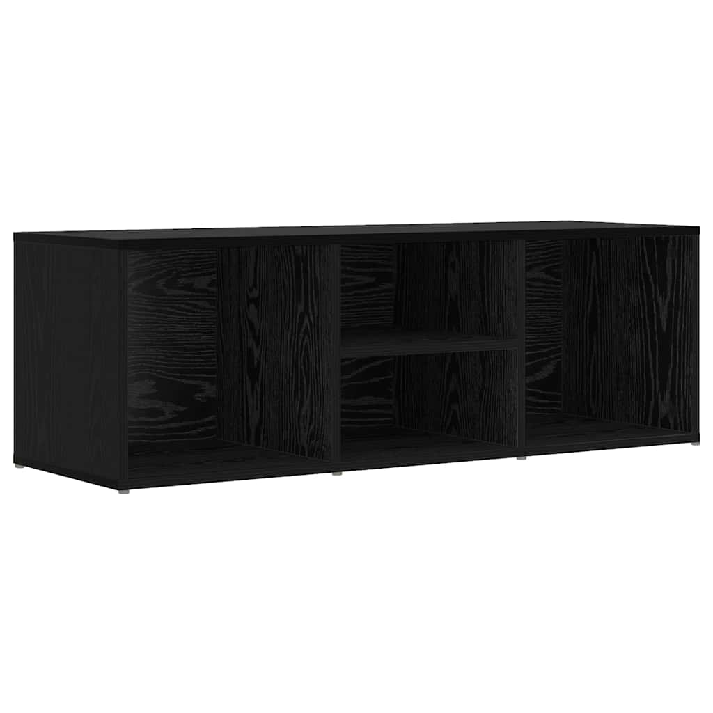 Skobenk med hylle Svart Eik 102 x 35 x 35 cm Konstruert tre