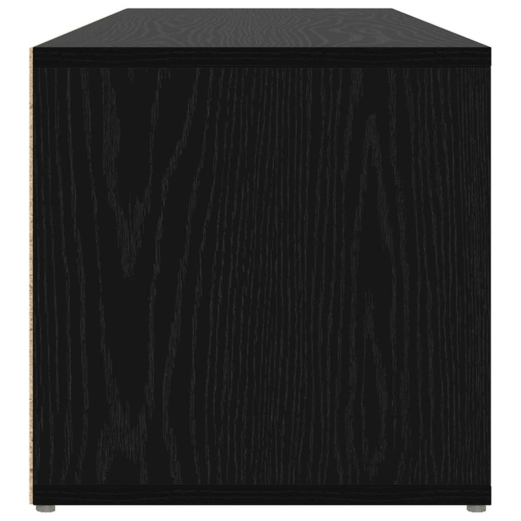 Skobenk med hylle Svart Eik 102 x 35 x 35 cm Konstruert tre