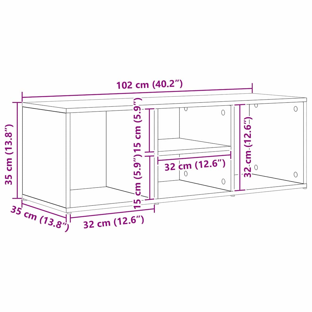 Skobenk med hylle Svart Eik 102 x 35 x 35 cm Konstruert tre