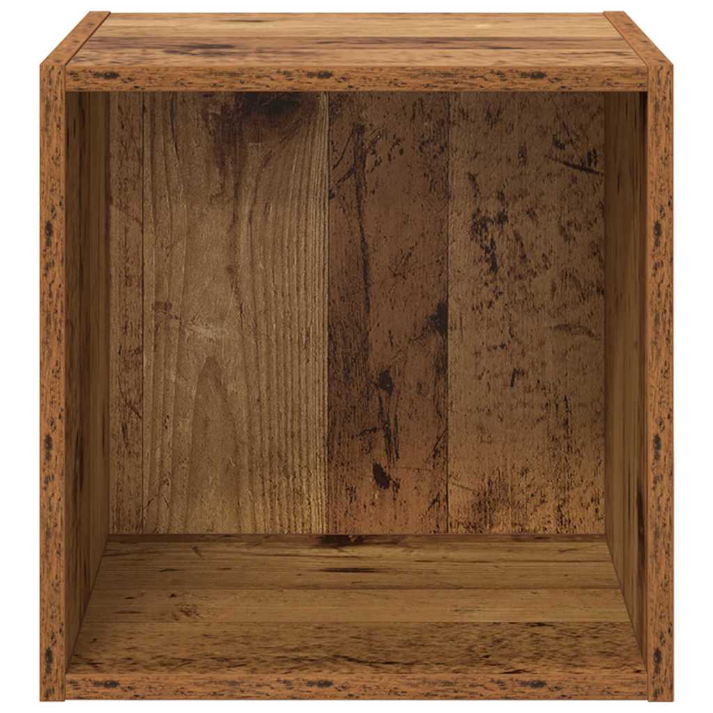 Veggskap med hylle Gammelt tre 37 x 37 x 37 cm Konstruert tre