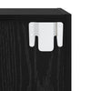 Veggskap 2 pcs Svart Eik 37 x 37 x 37 cm Konstruert tre