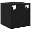 Veggskap 2 pcs Svart Eik 37 x 37 x 37 cm Konstruert tre