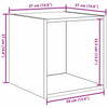 Veggskap 2 pcs Svart Eik 37 x 37 x 37 cm Konstruert tre