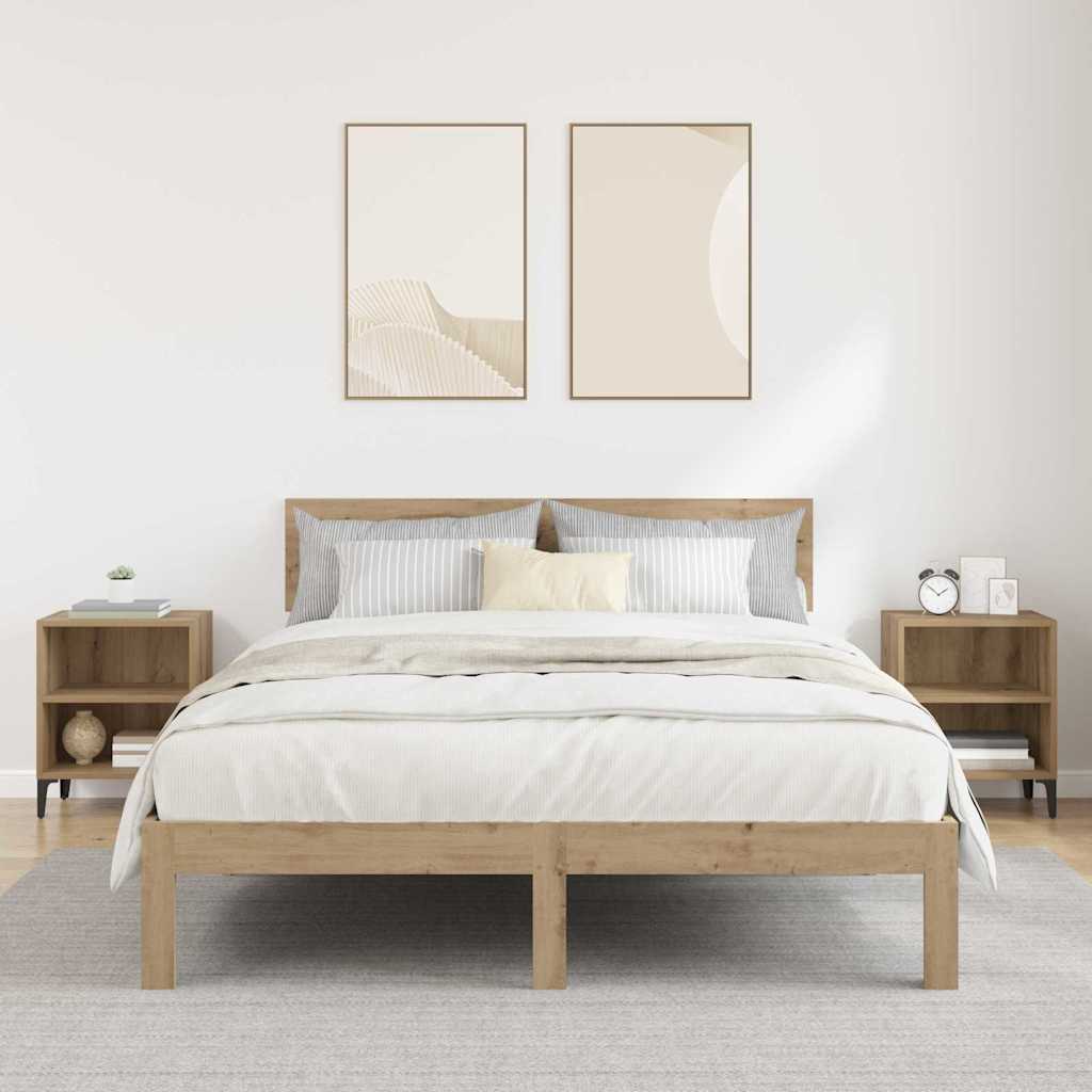 Nattbordskap 2 stk. Artisan Eik 40 x 30 x 50 cm Konstruert tre