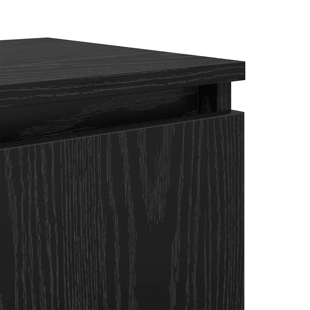 Nattbordskap Svart Eik 40 x 30 x 50 cm Konstruert tre