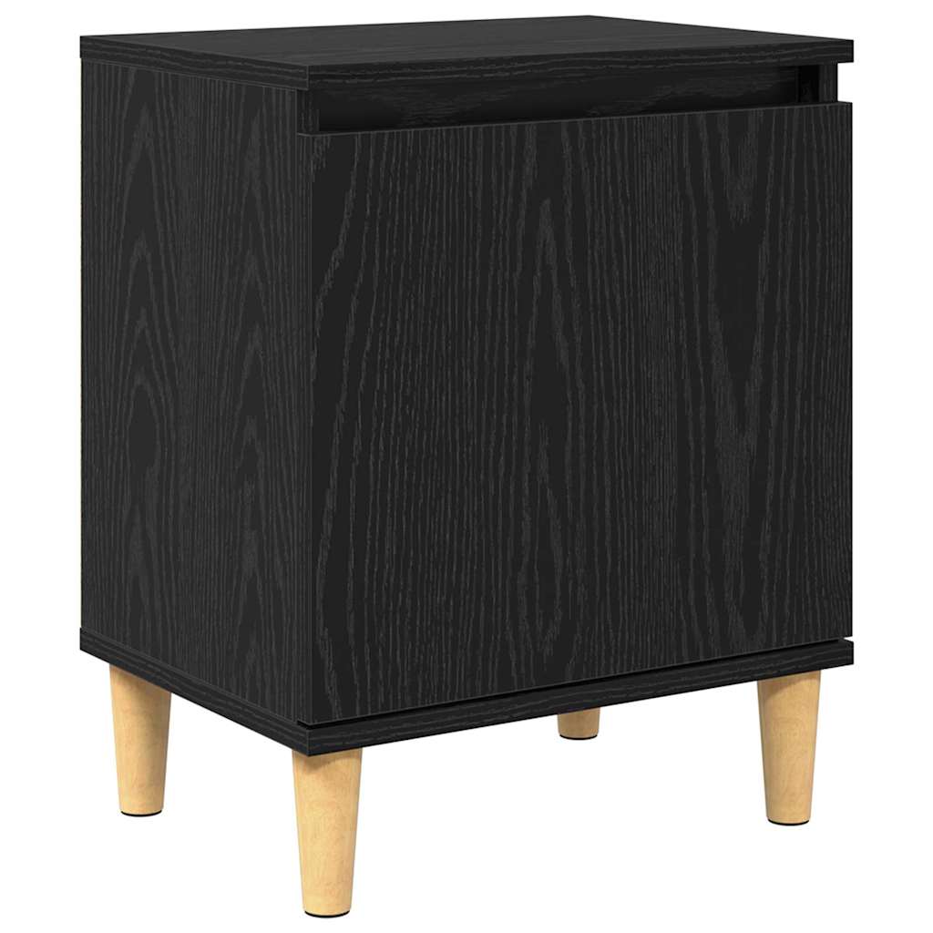 Nattbordskap Svart Eik 40 x 30 x 50 cm Konstruert tre