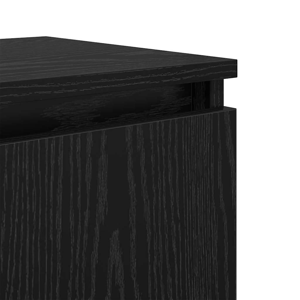Nattbordskap Svart Eik 40 x 30 x 50 cm Konstruert tre