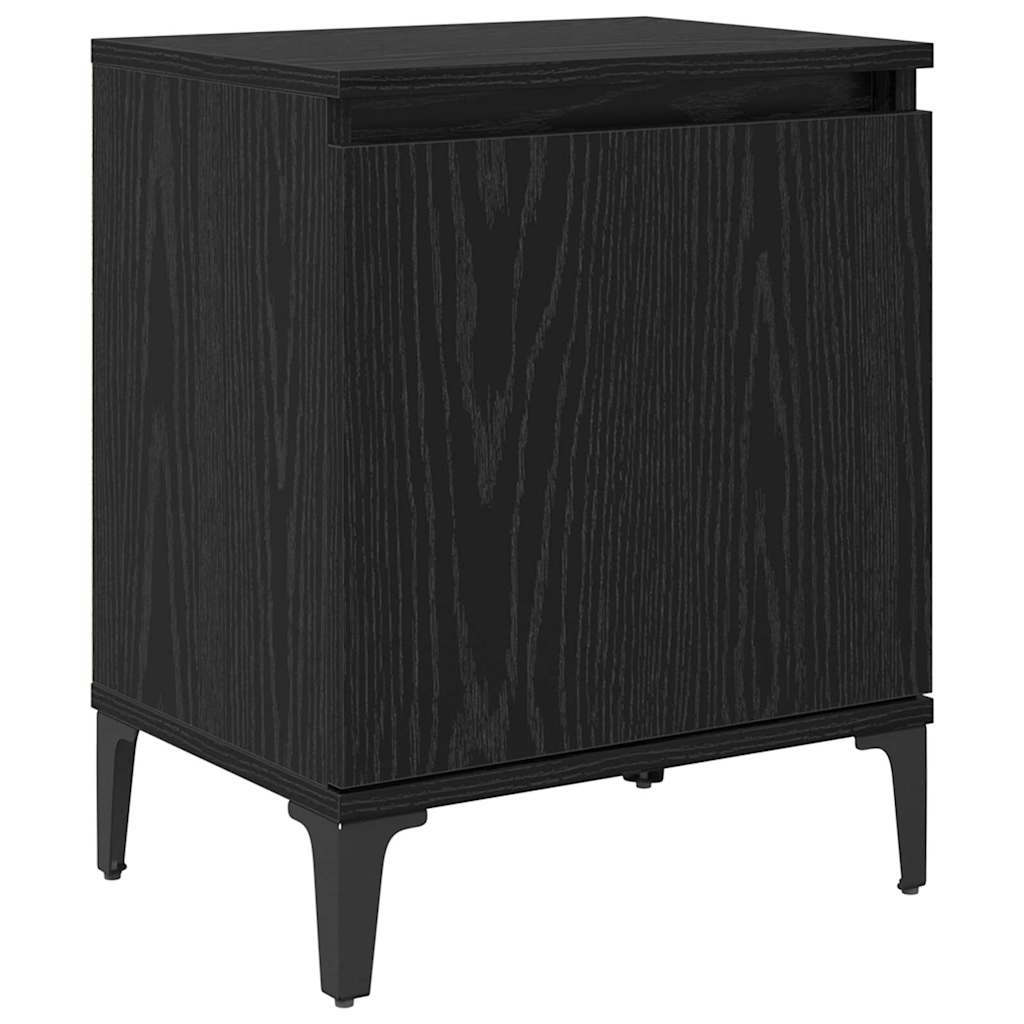 Nattbordskap Svart Eik 40 x 30 x 50 cm Konstruert tre
