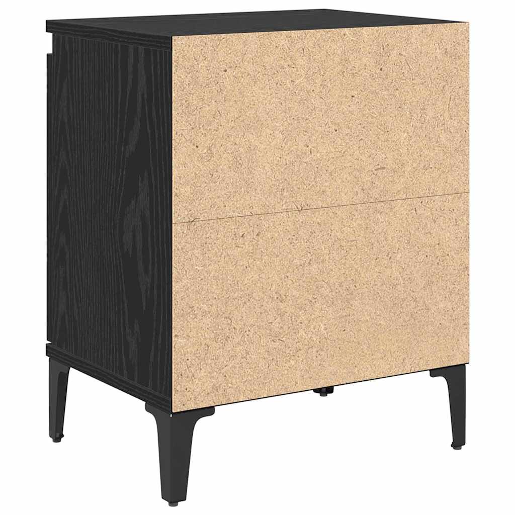 Nattbordskap Svart Eik 40 x 30 x 50 cm Konstruert tre