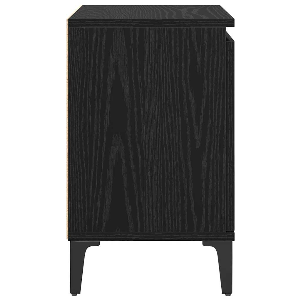 Nattbordskap Svart Eik 40 x 30 x 50 cm Konstruert tre