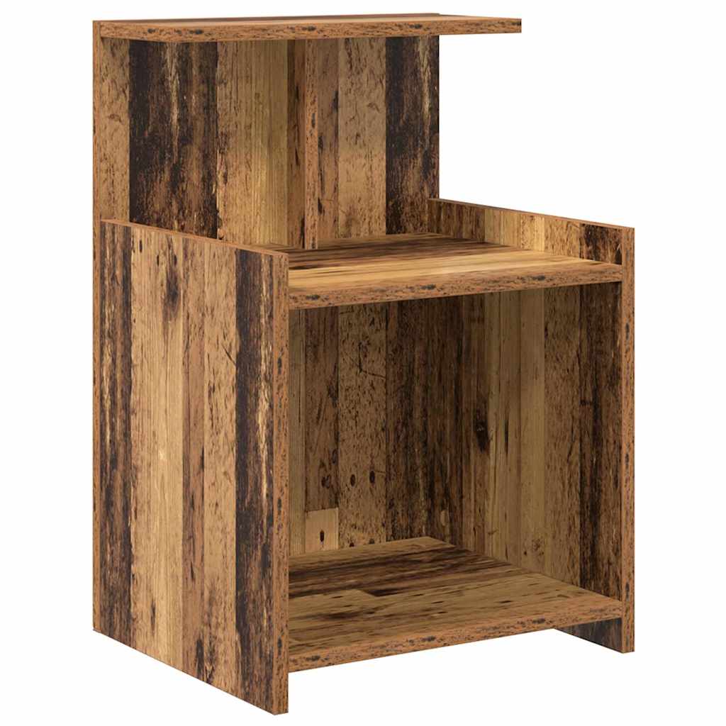 Nattbordskap 2 pcs Gammelt tre 40 x 35 x 60 cm Konstruert tre