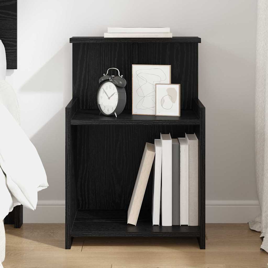 Nattbordskap Svart Eik 40 x 35 x 60 cm Konstruert tre