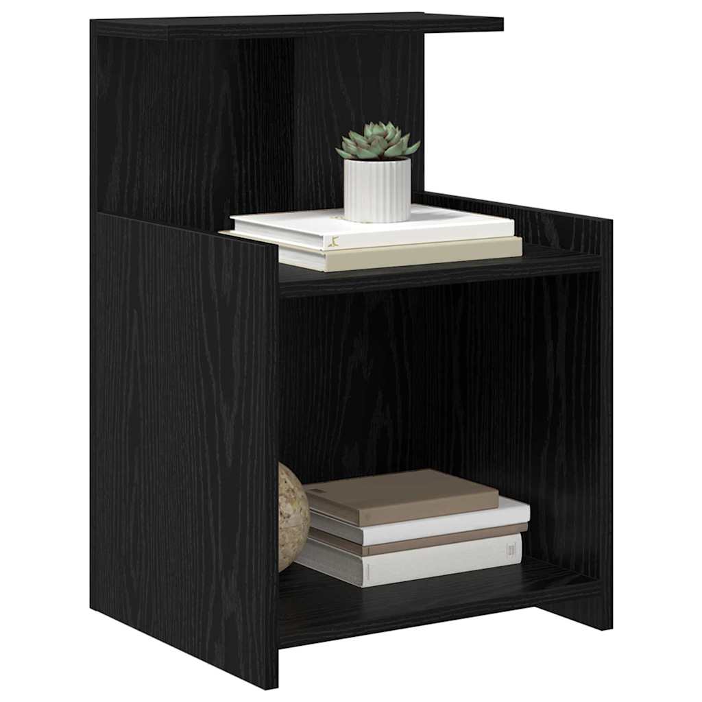 Nattbordskap Svart Eik 40 x 35 x 60 cm Konstruert tre