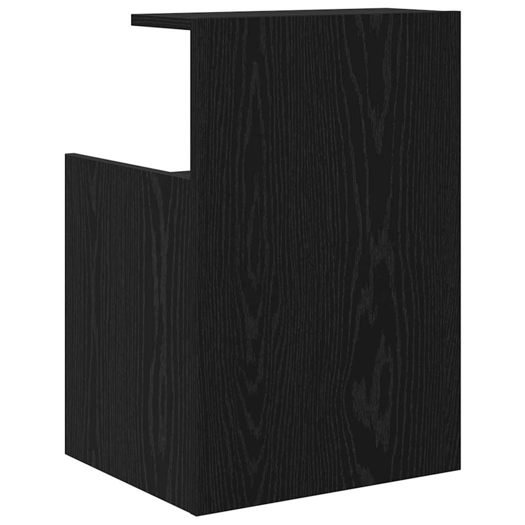 Nattbordskap 2 pcs Svart Eik 40 x 35 x 60 cm Konstruert tre