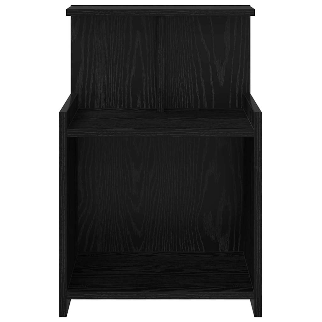 Nattbordskap 2 pcs Svart Eik 40 x 35 x 60 cm Konstruert tre