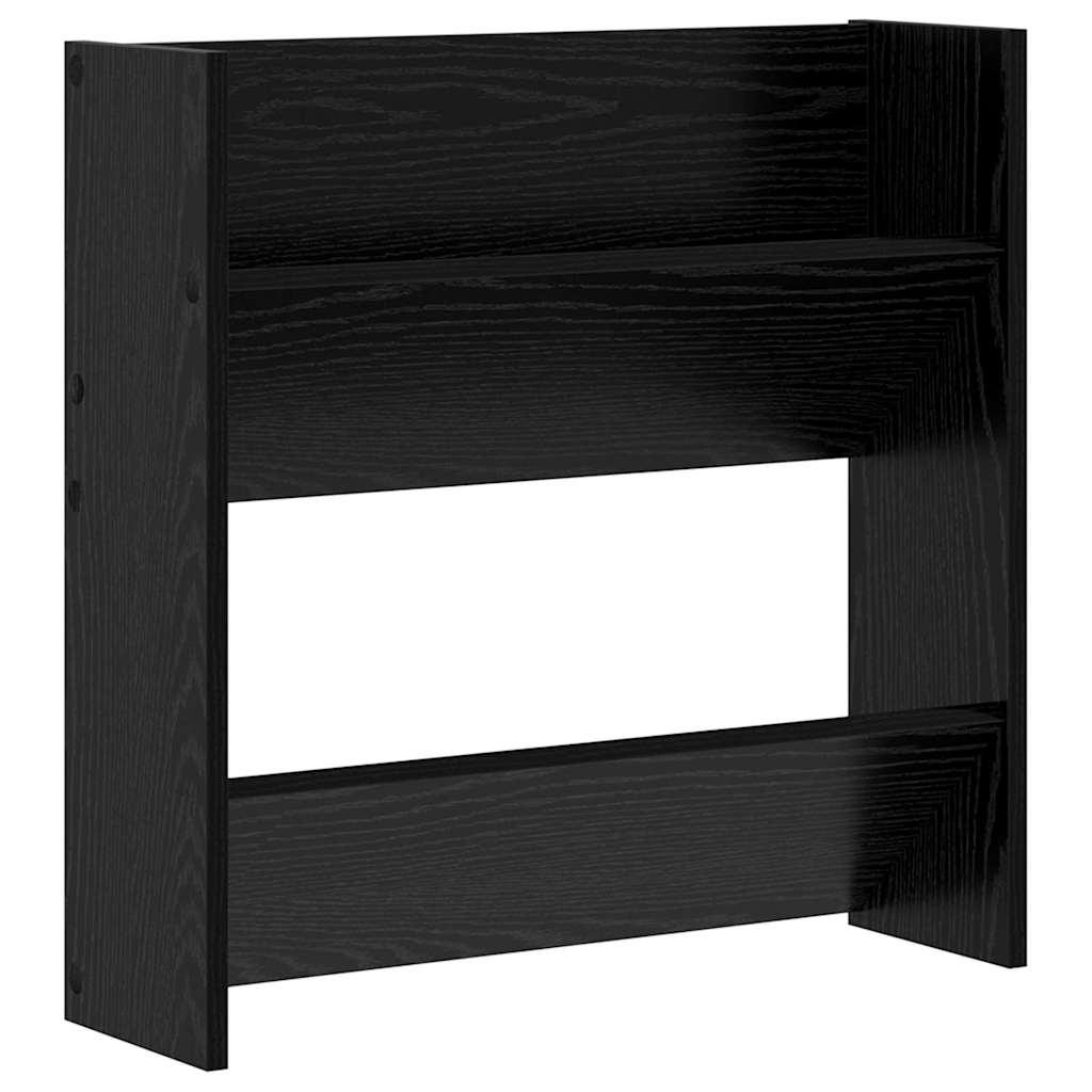 Sko Skap 2 pcs Svart Eik 60 x 18 x 60 cm Konstruert tre