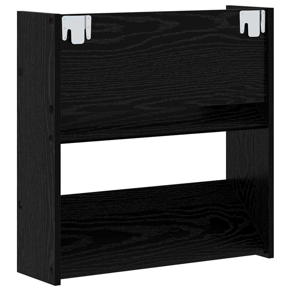 Sko Skap 2 pcs Svart Eik 60 x 18 x 60 cm Konstruert tre