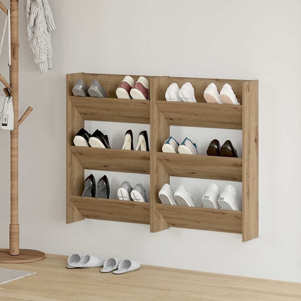 Sko Skap 2 pcs Artisan Eik 60 x 18 x 90 cm Konstruert tre