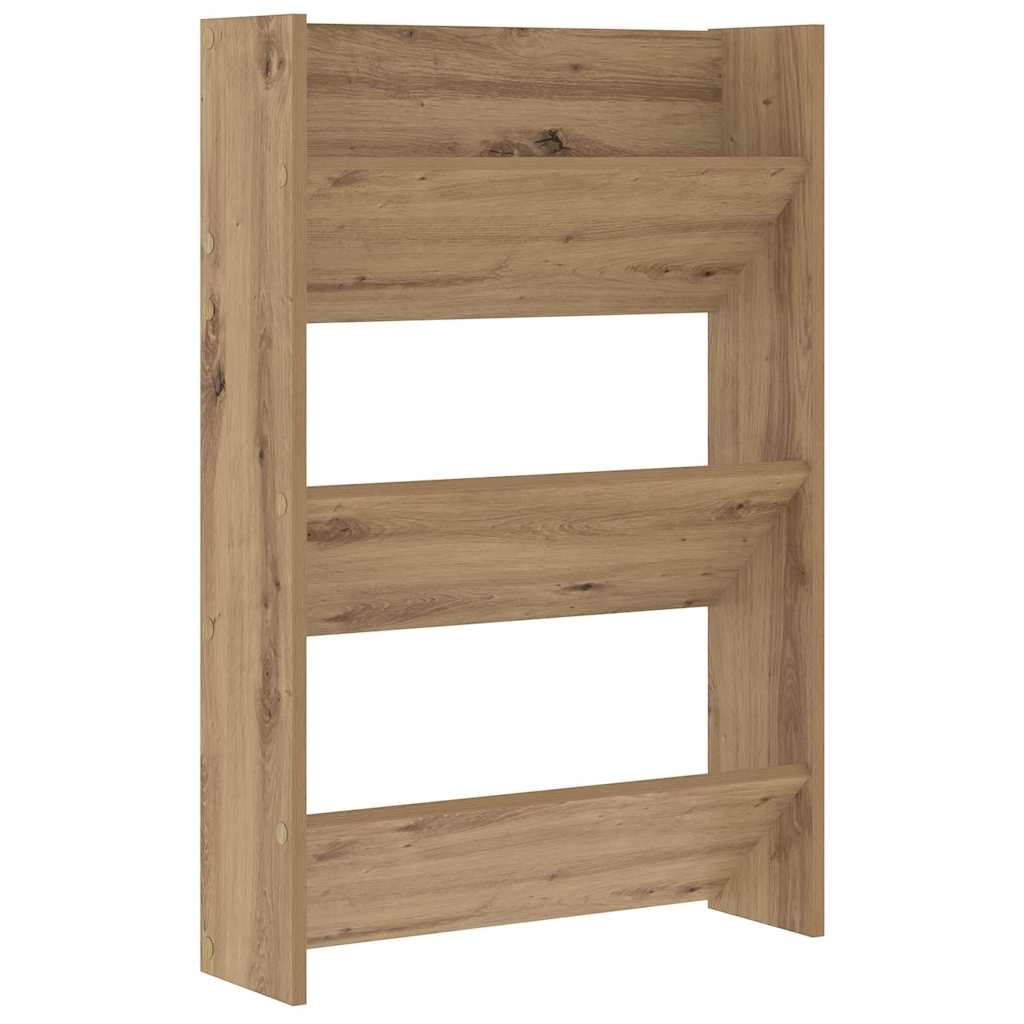 Veggsko skap med hylle Veggmontert artisan eik Konstruert tre