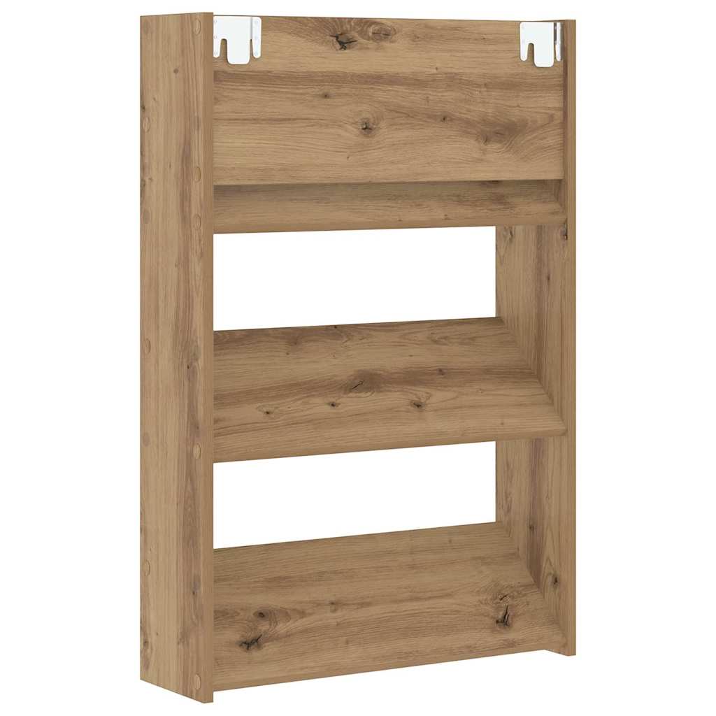 Veggsko skap med hylle Veggmontert artisan eik Konstruert tre