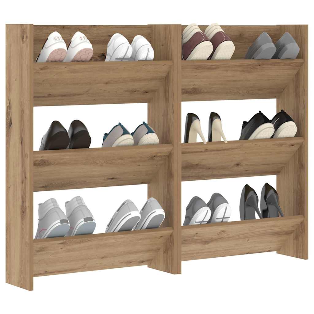Sko Skap 2 pcs Artisan Eik 60 x 18 x 90 cm Konstruert tre