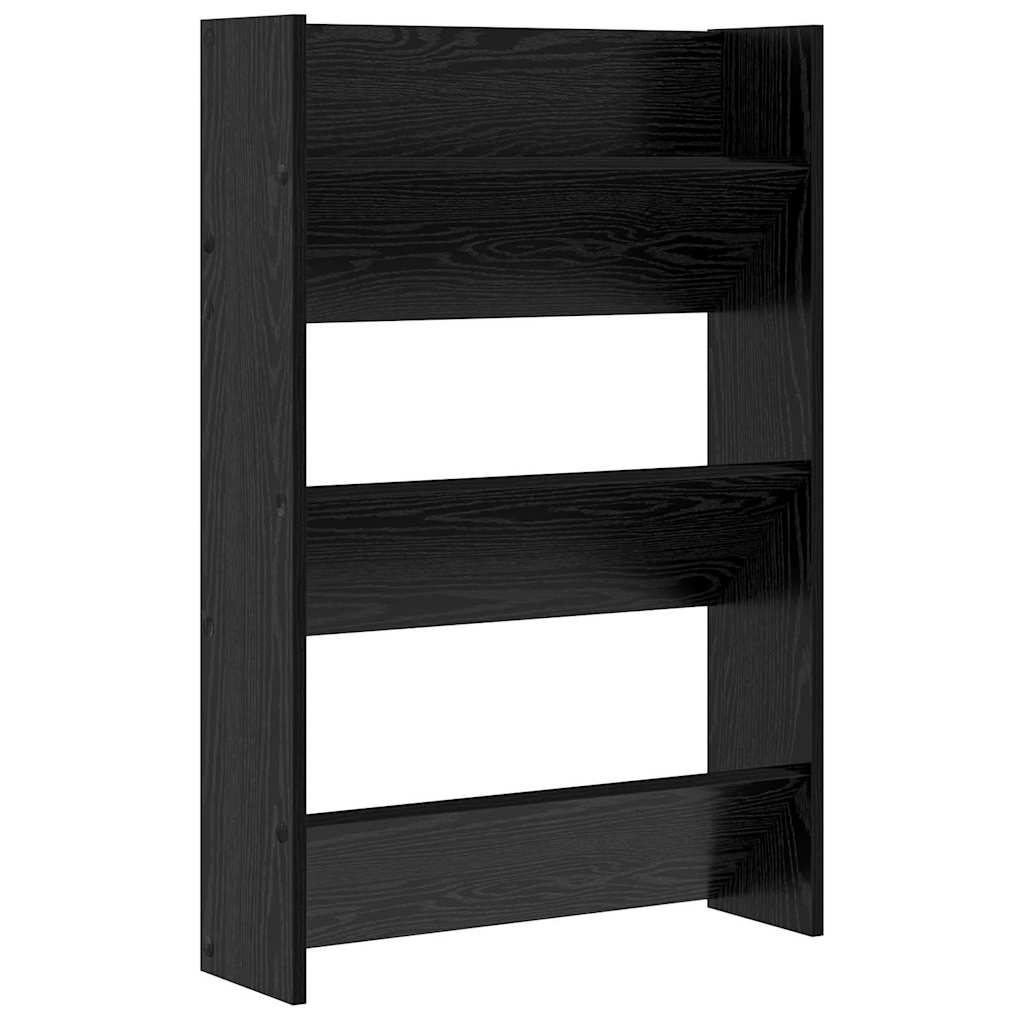 Sko Skap med hylle Svart Eik 60 x 18 x 90 cm Konstruert tre