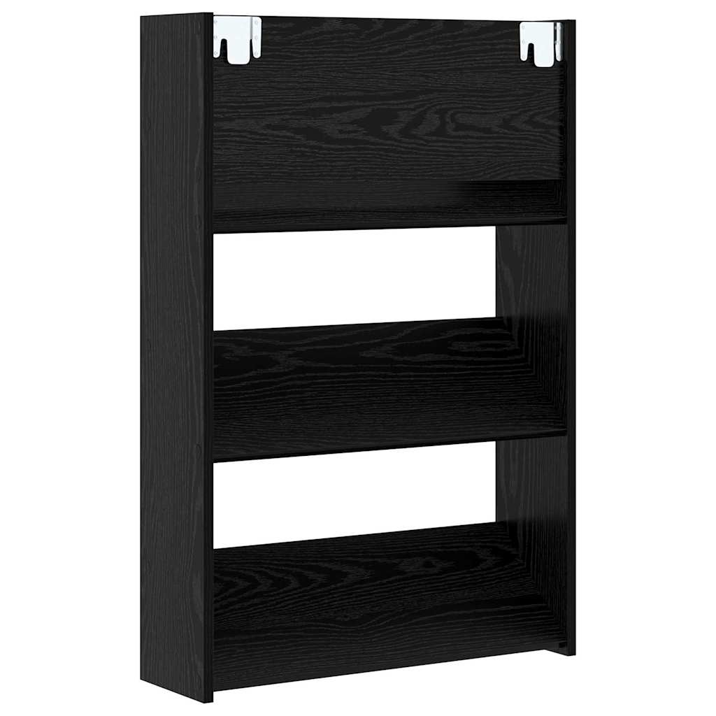 Sko Skap med hylle Svart Eik 60 x 18 x 90 cm Konstruert tre