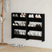 Sko Skap 2 pcs Svart Eik 60 x 18 x 90 cm Konstruert tre