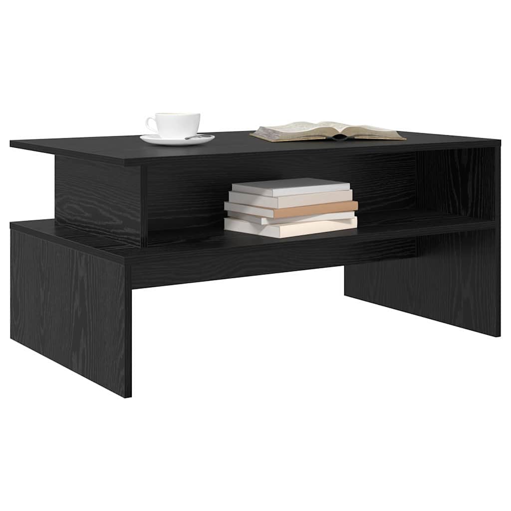 Kaffebord Svart Eik 90 x 55 x 42,5 cm Konstruert tre