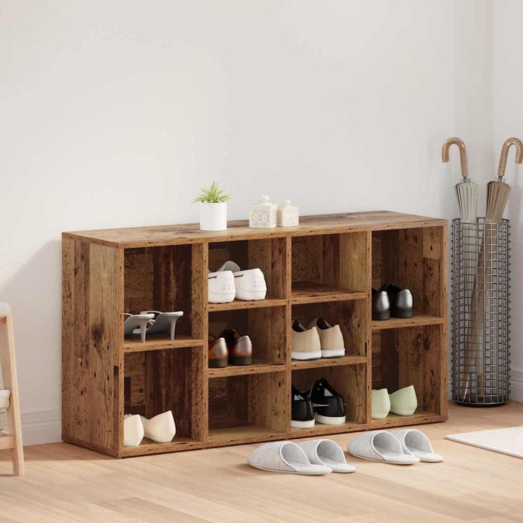 Skobenk med hylle Gammelt tre 103 x 30 x 54,5 cm Konstruert tre