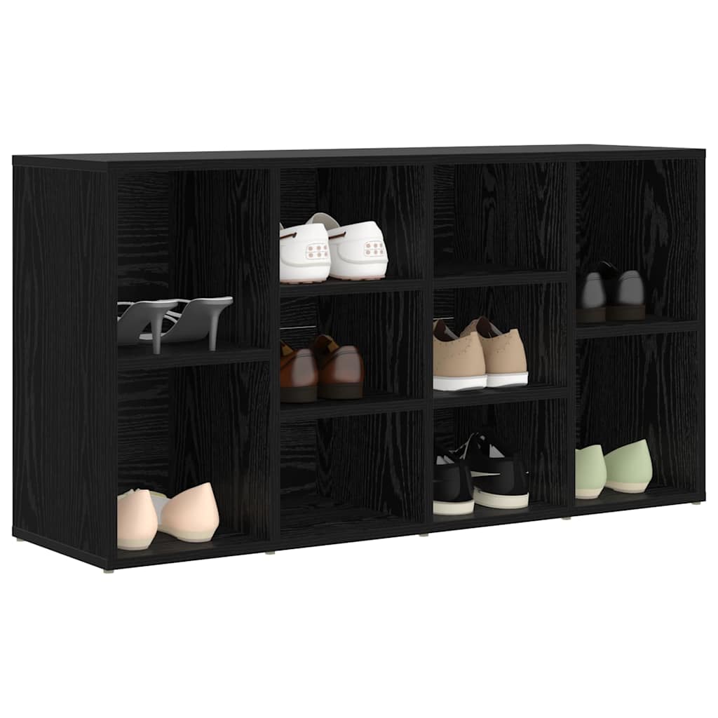 Skobenk med hylle Svart Eik 103 x 30 x 54,5 cm Konstruert tre