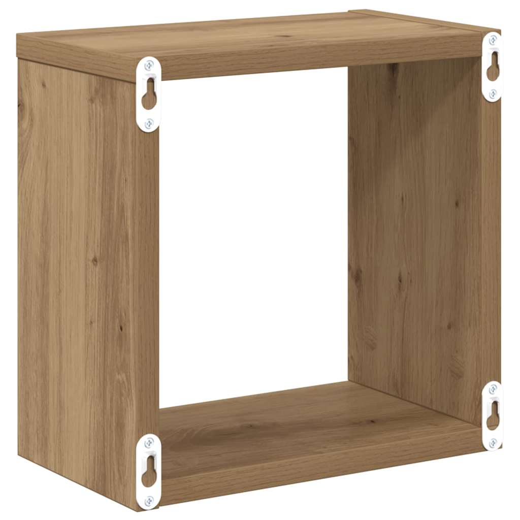 Vegghyller Veggmontert 2 pcs Artisan Eik Konstruert tre