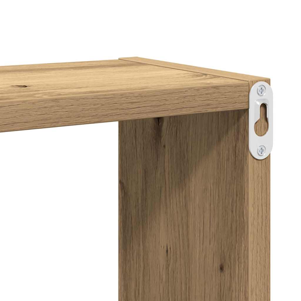 Vegghyller 4 pcs Håndverks eik 26 x 15 x 26 cm Konstruert tre