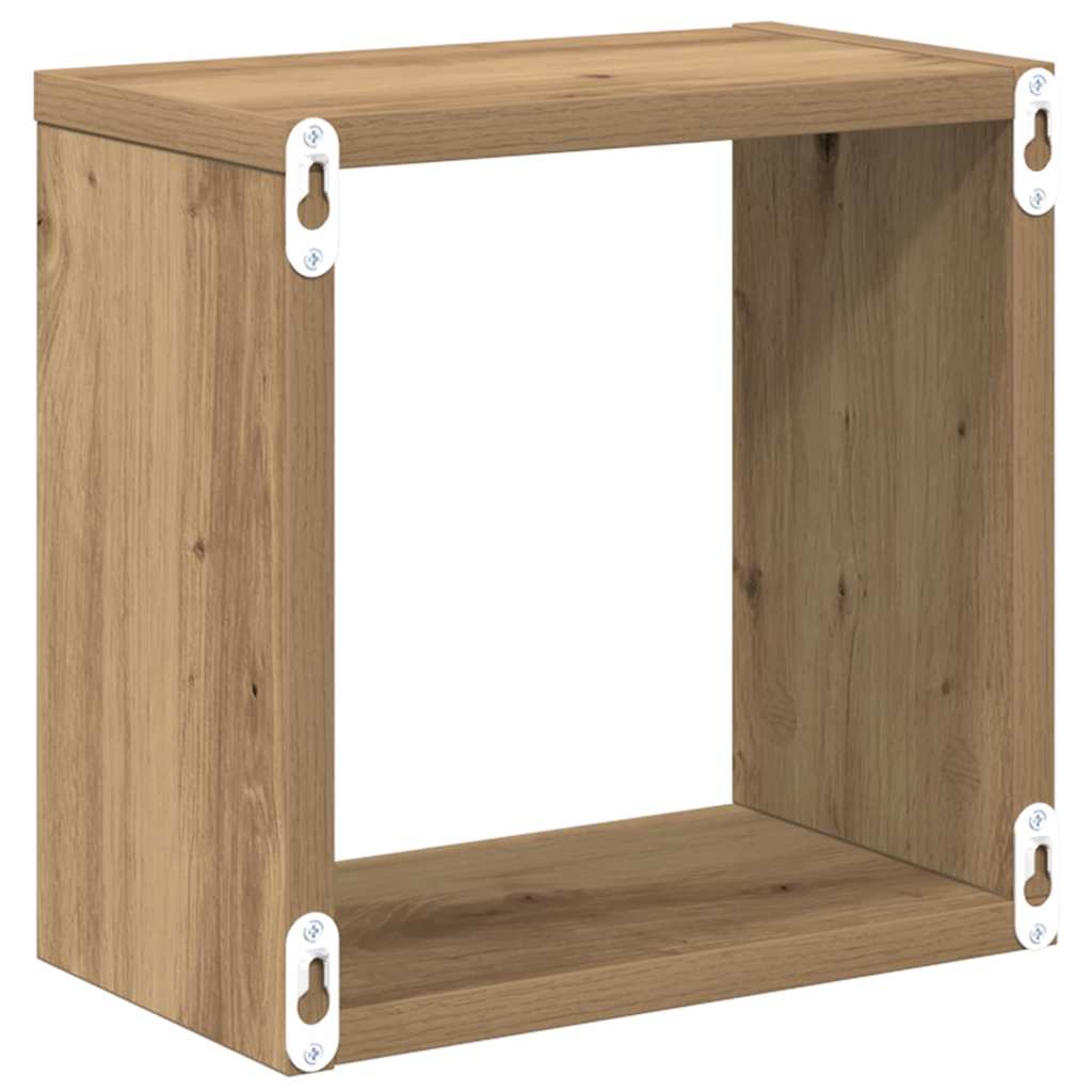 Vegghyller 4 pcs Håndverks eik 26 x 15 x 26 cm Konstruert tre
